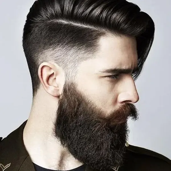 corte masculino degradê com barba